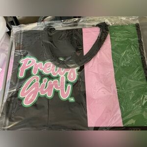 Black, Pink, and Green Tote Bag
